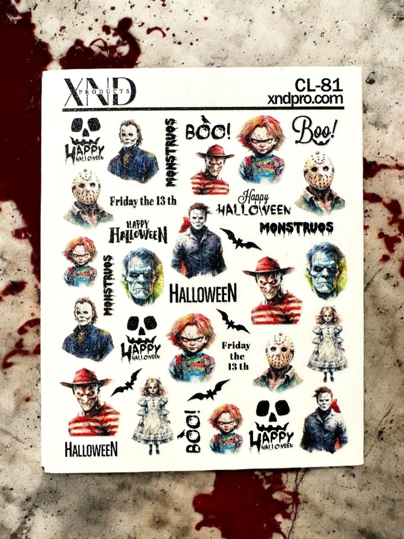 CL-81 / Nail Decal 2D /Villains/ Halloween/ Movie Inspired/ Horror Movies