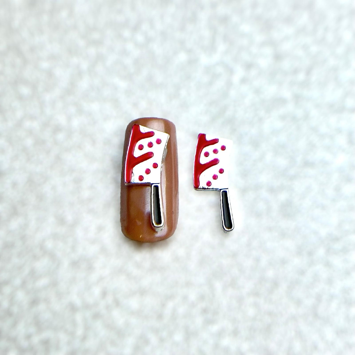 Nail Charm (2 pcs) - Halloween Cleaver knife