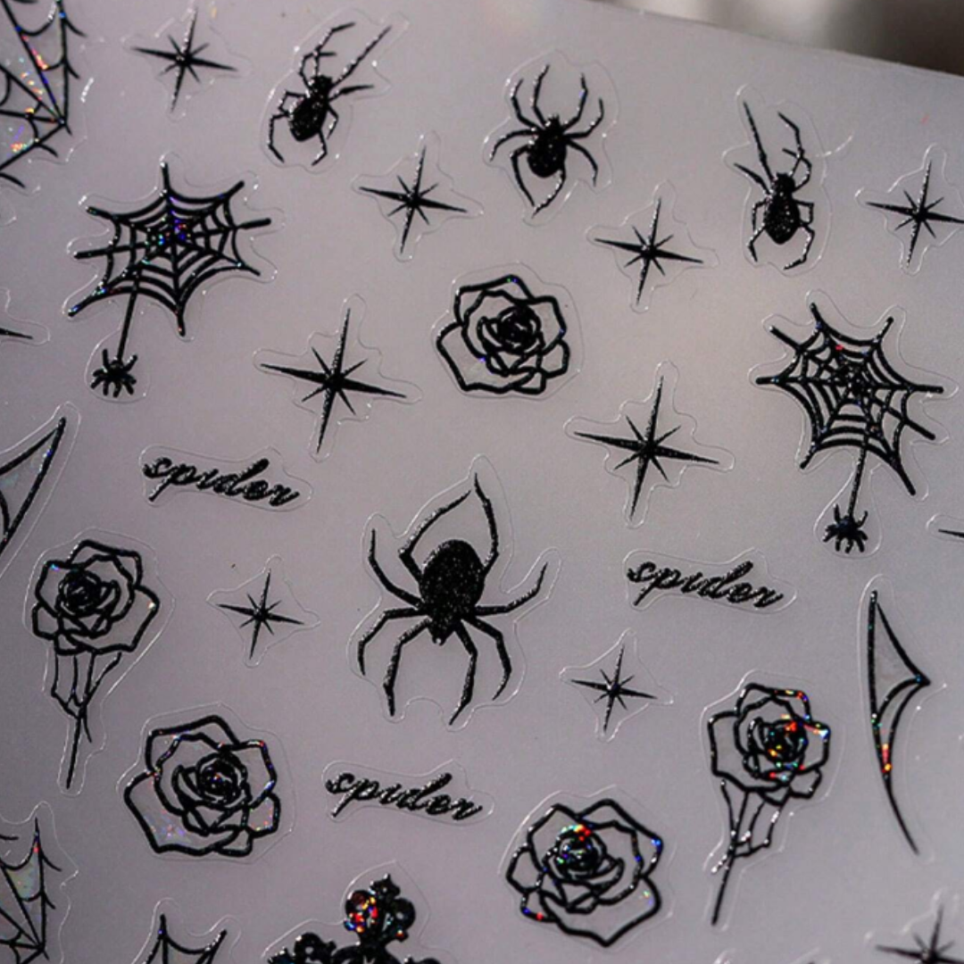 Spiders and Their Webs Stickers- 2 pack