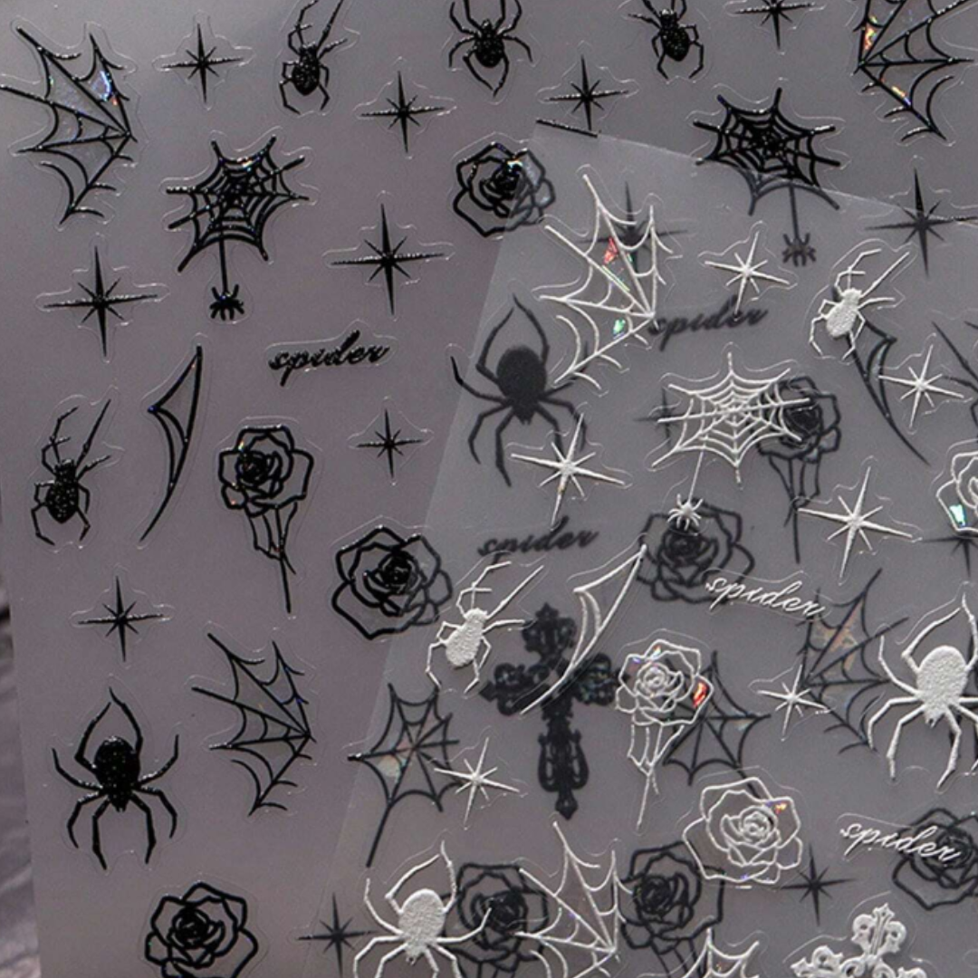 Spiders and Their Webs Stickers- 2 pack