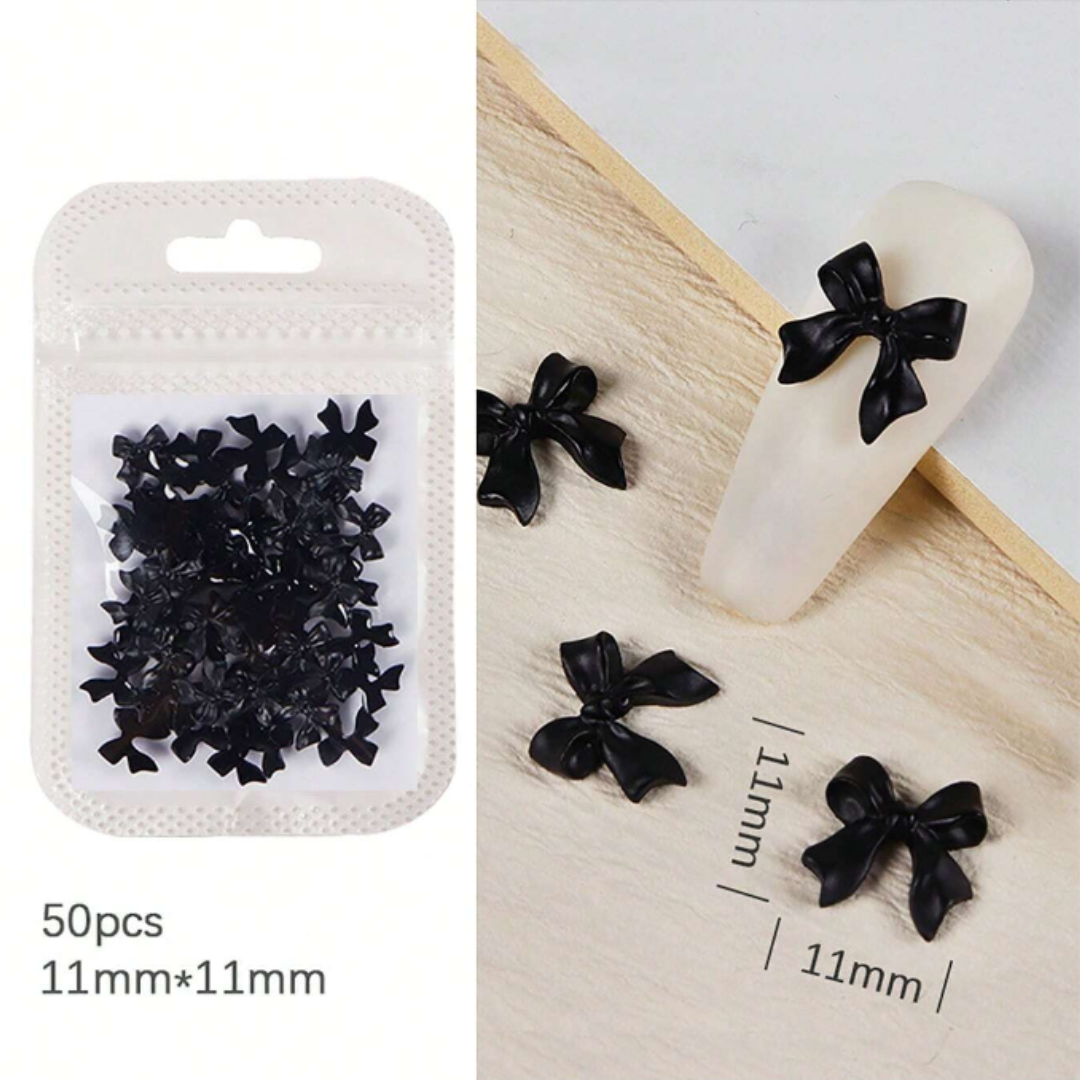 Black 3D Bows- 50 Pack