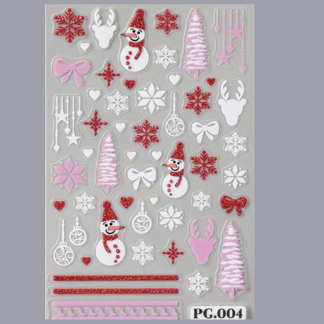 Happy Pink Winter Stickers