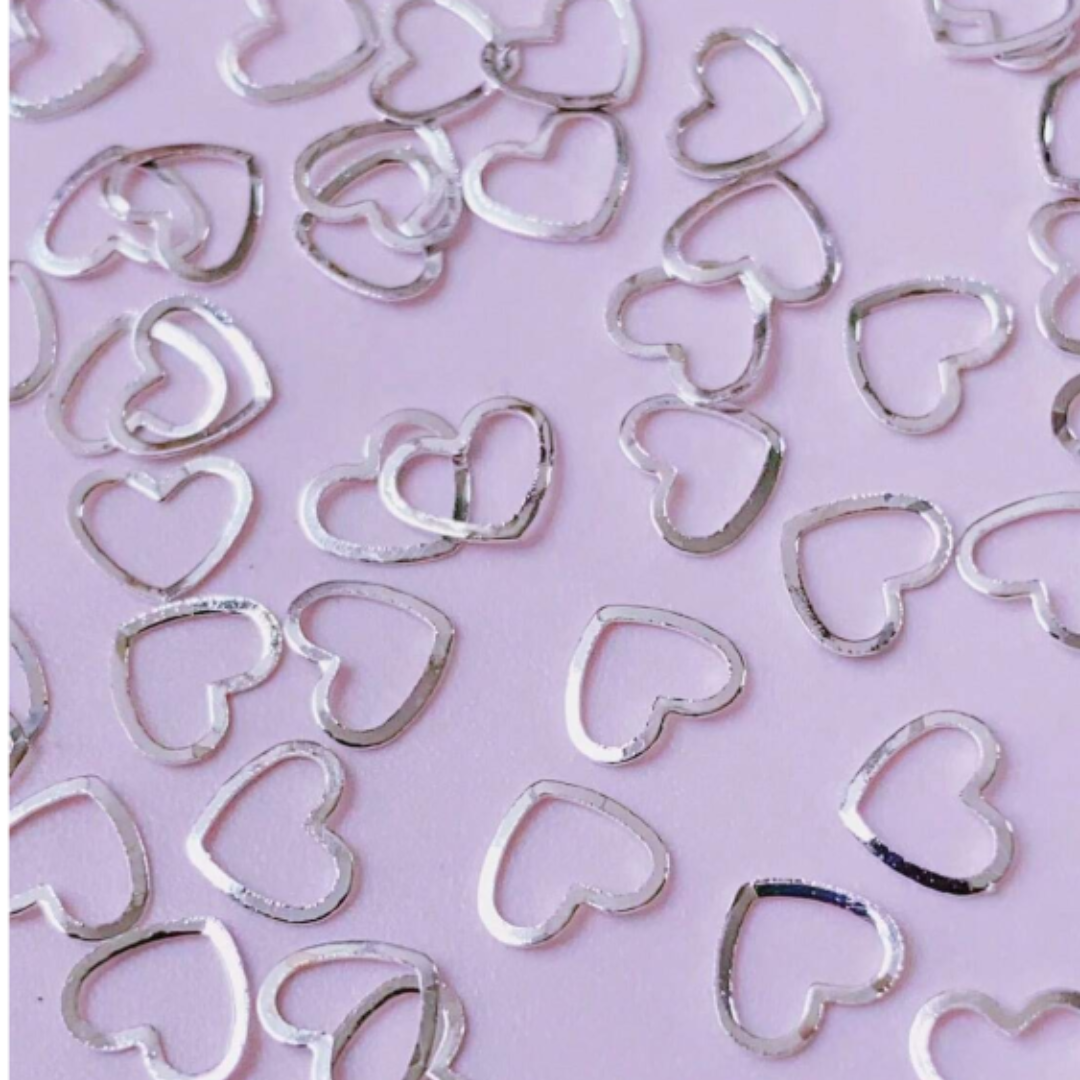 Metal Hearts- 20 pk