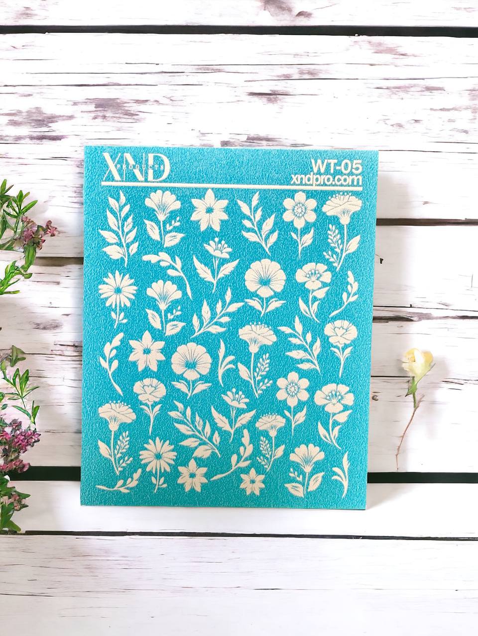 WT-05 / Nail Decal 2D Flowers/ Leaves