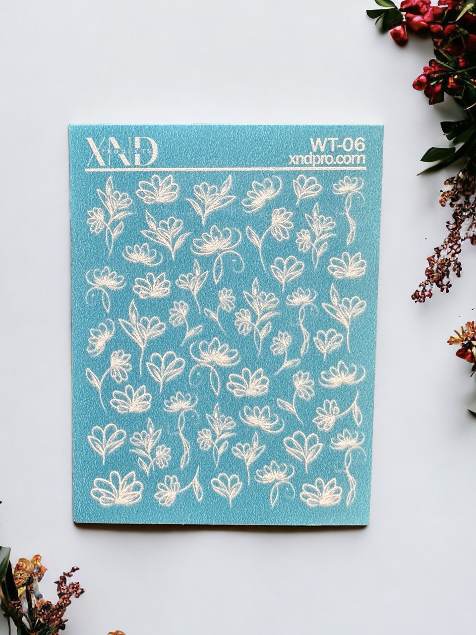 WT-06 / Nail Decal 2D Beautiful Flowers