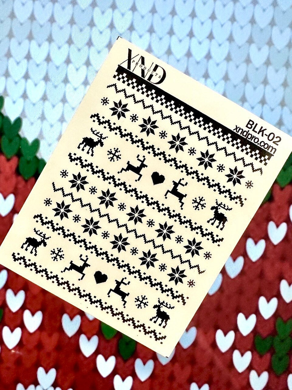 BLK-02 / Nail Decal 2D Christmas/ Sweater Nails Pattern