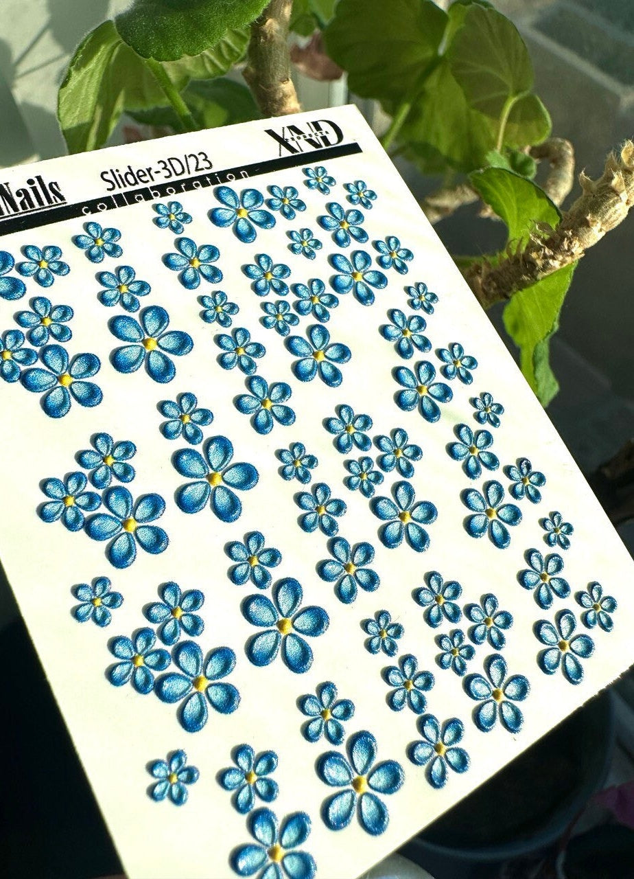 3D/23 / Nail Decal 3D /Spring/ Flowers