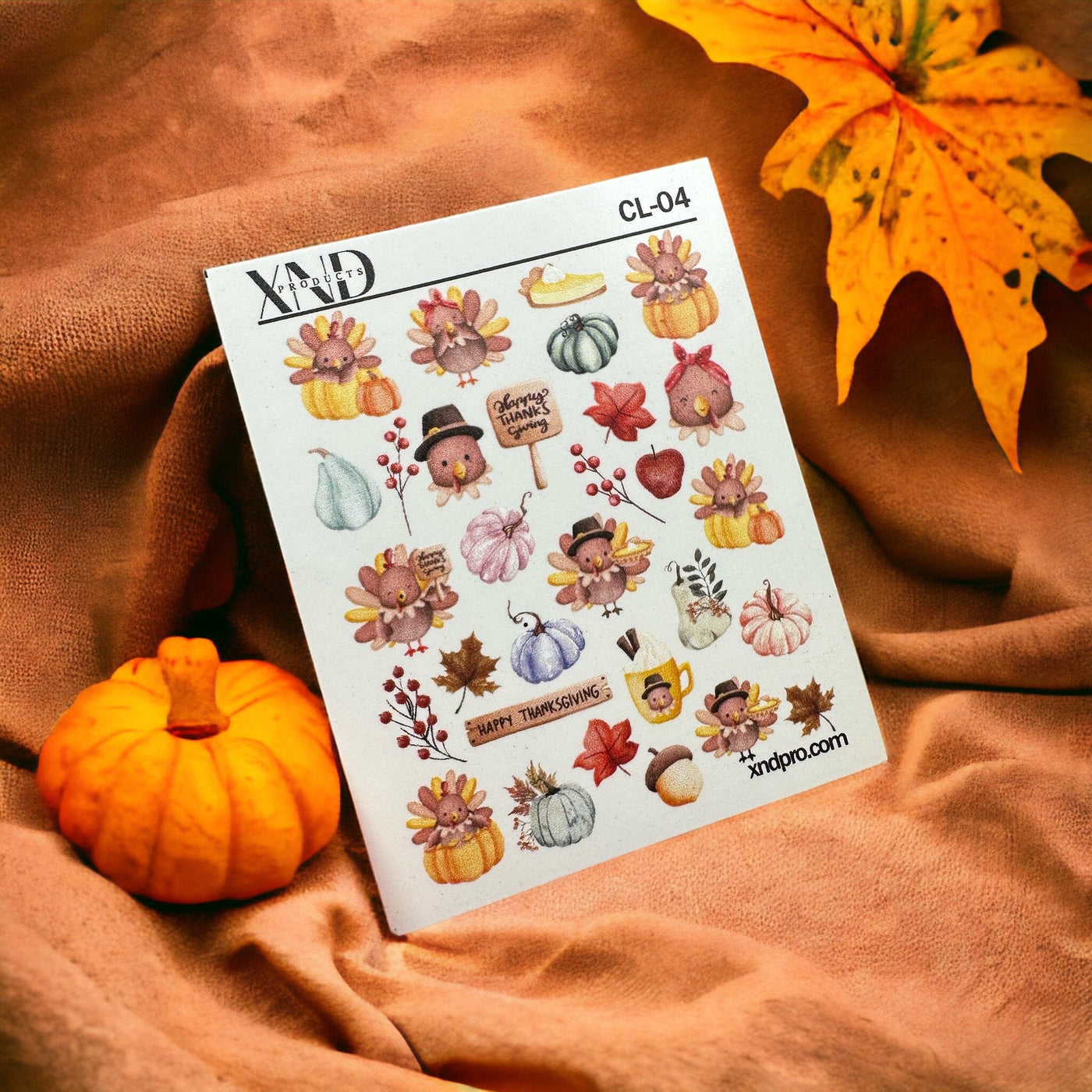 CL-04 / Nail Decal 2D / Thanksgiving Nail / Autumn