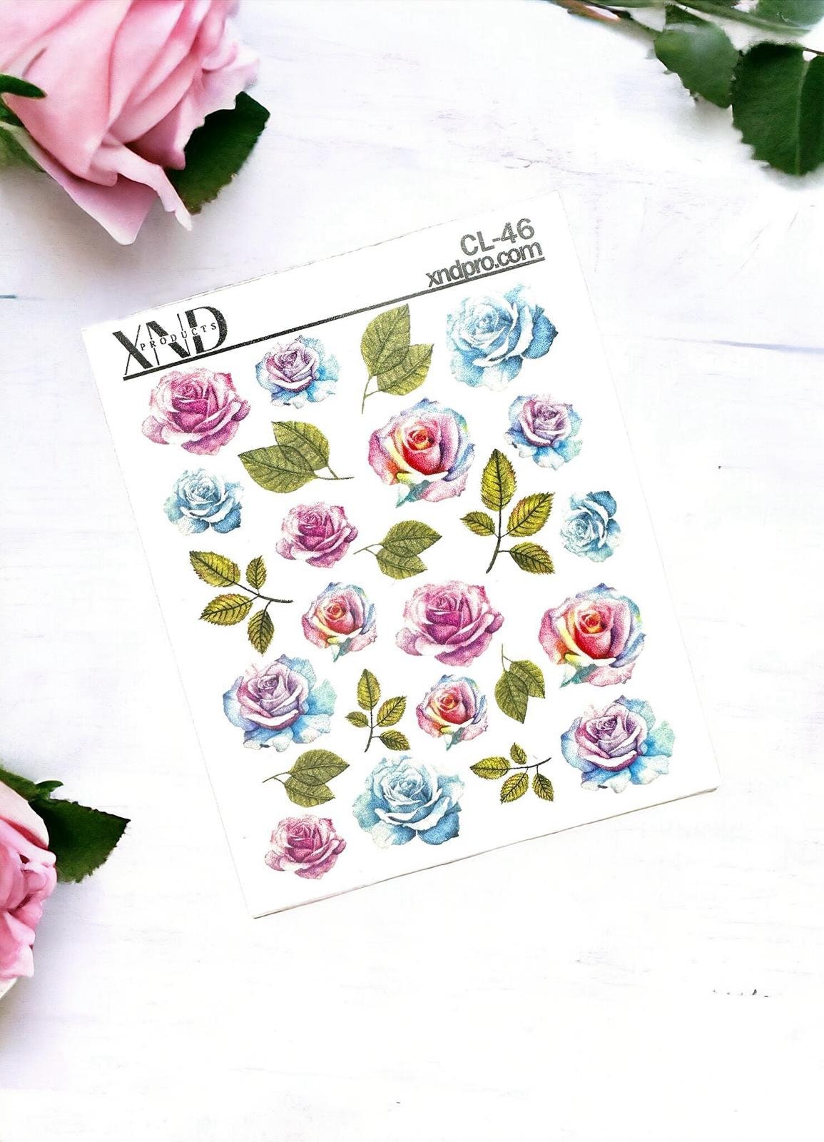 CL-46 / Nail Decal 2D/ Roses/ Spring Nails