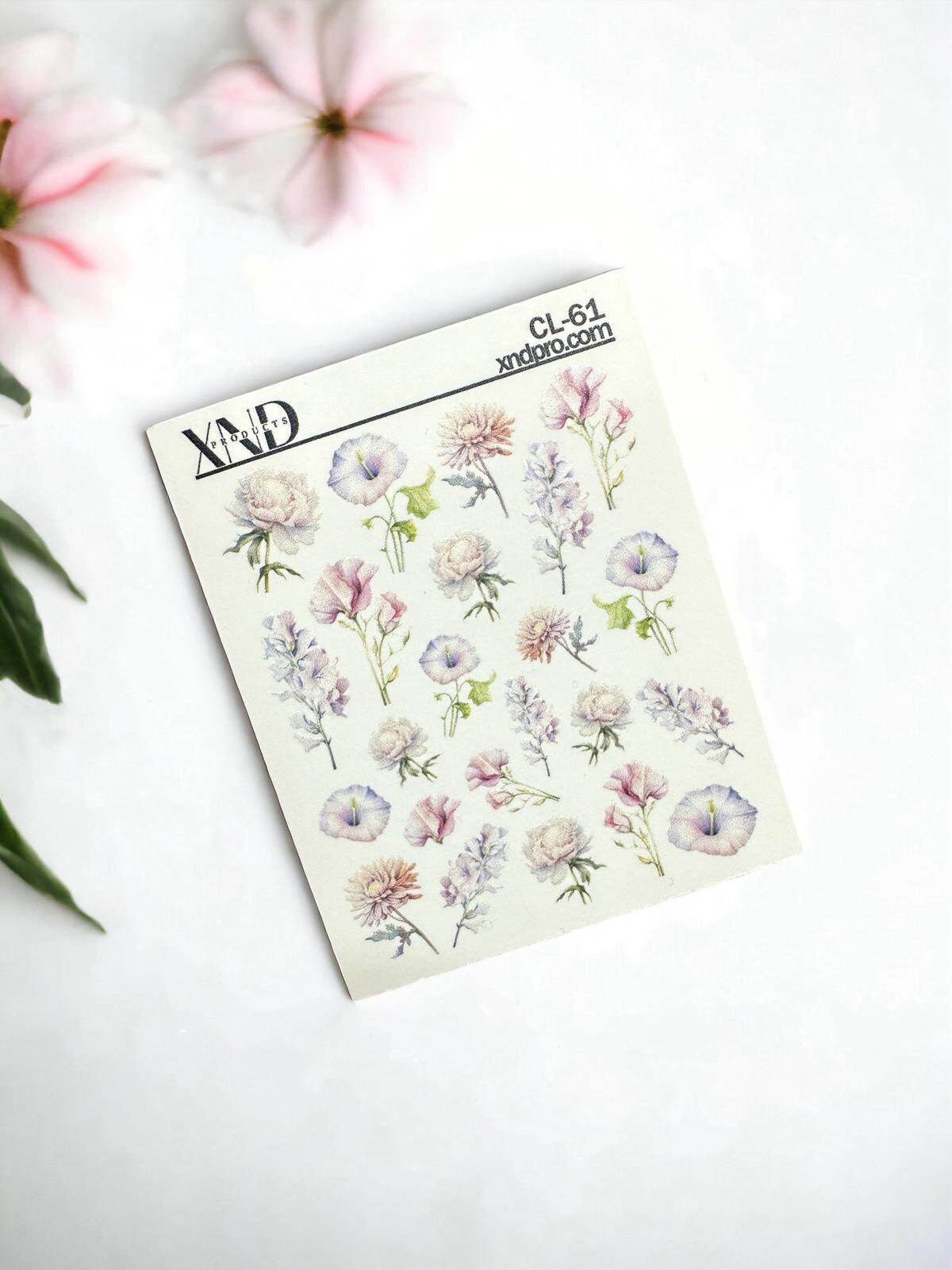 CL-61 / Nail Decal 2D/ Flowers/ Spring Nails/ Beautiful Flowers