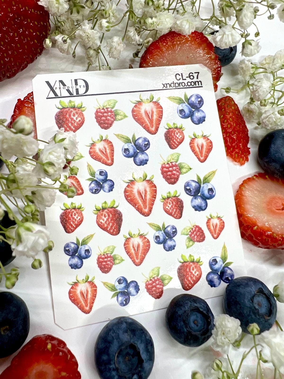 CL-67 / Nail Decal 2D/ Nail Decals/Berries/ Fruits