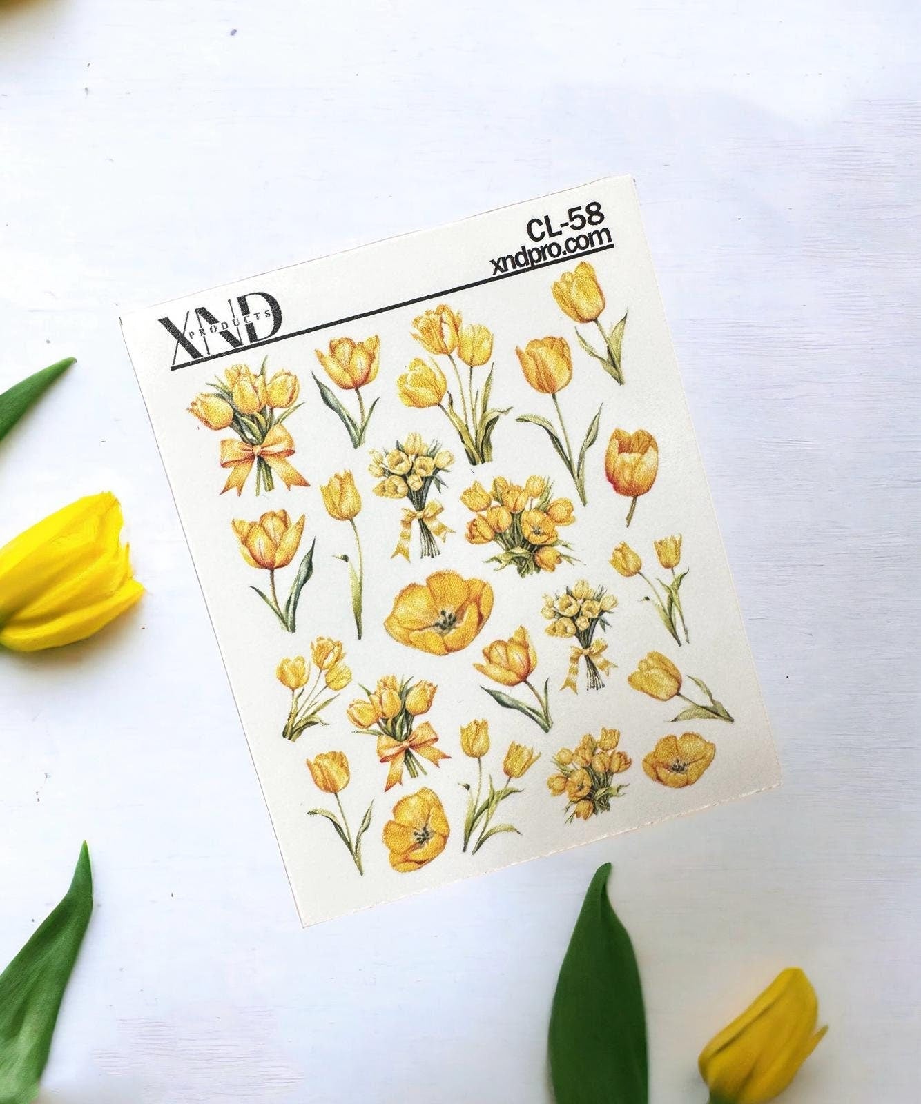 CL-58 / Nail Decal 2D/ Tulips/Spring Nails/ Beautiful Tulips