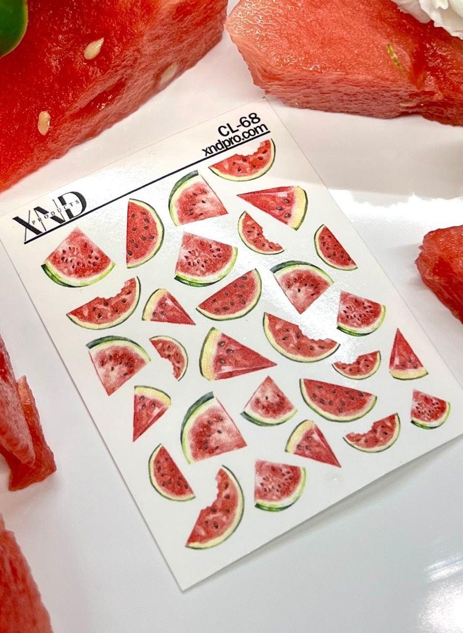 CL-68 / Nail Decal 2D/ Nail Decals/Watermelon