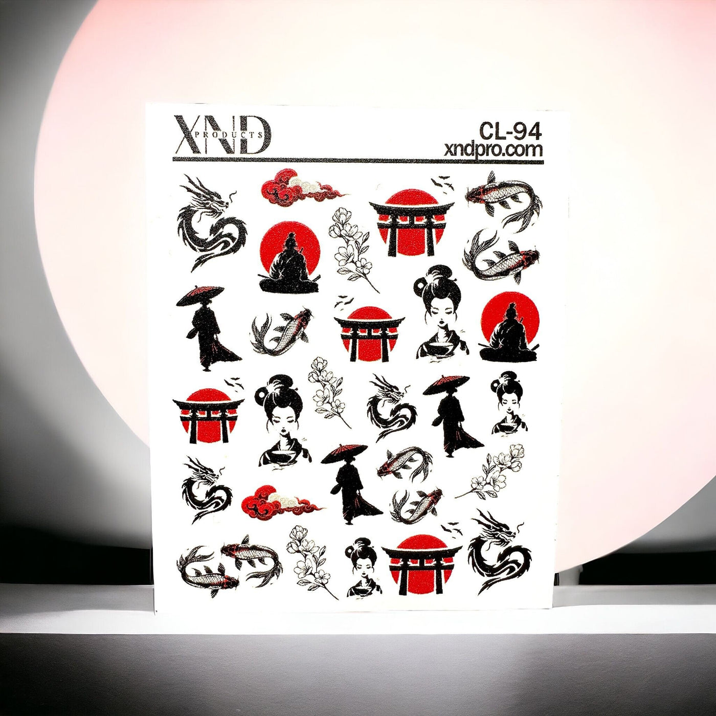 CL-94 / Nail Decal 2D / Japanese / Geisha / Dragon / Koi Fish