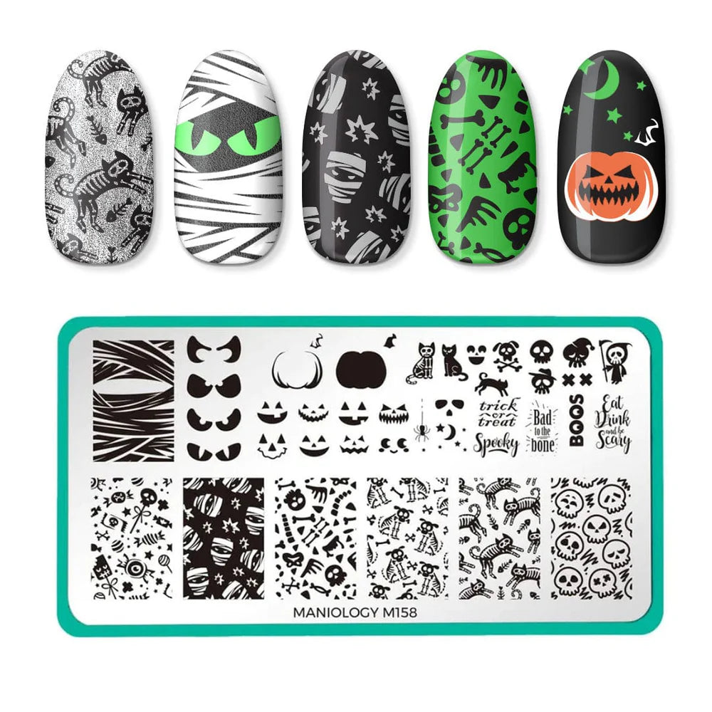 Bad to the Bone (m158) - Nail Stamping Plate