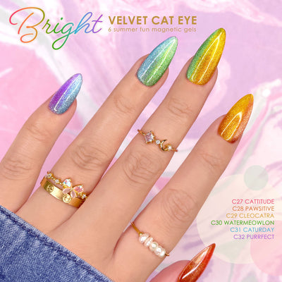 Charme Gel / Cat Eye C30 Watermeowlon Bright Green Magnetic Nail Polish St Patricks Christmas Must Have